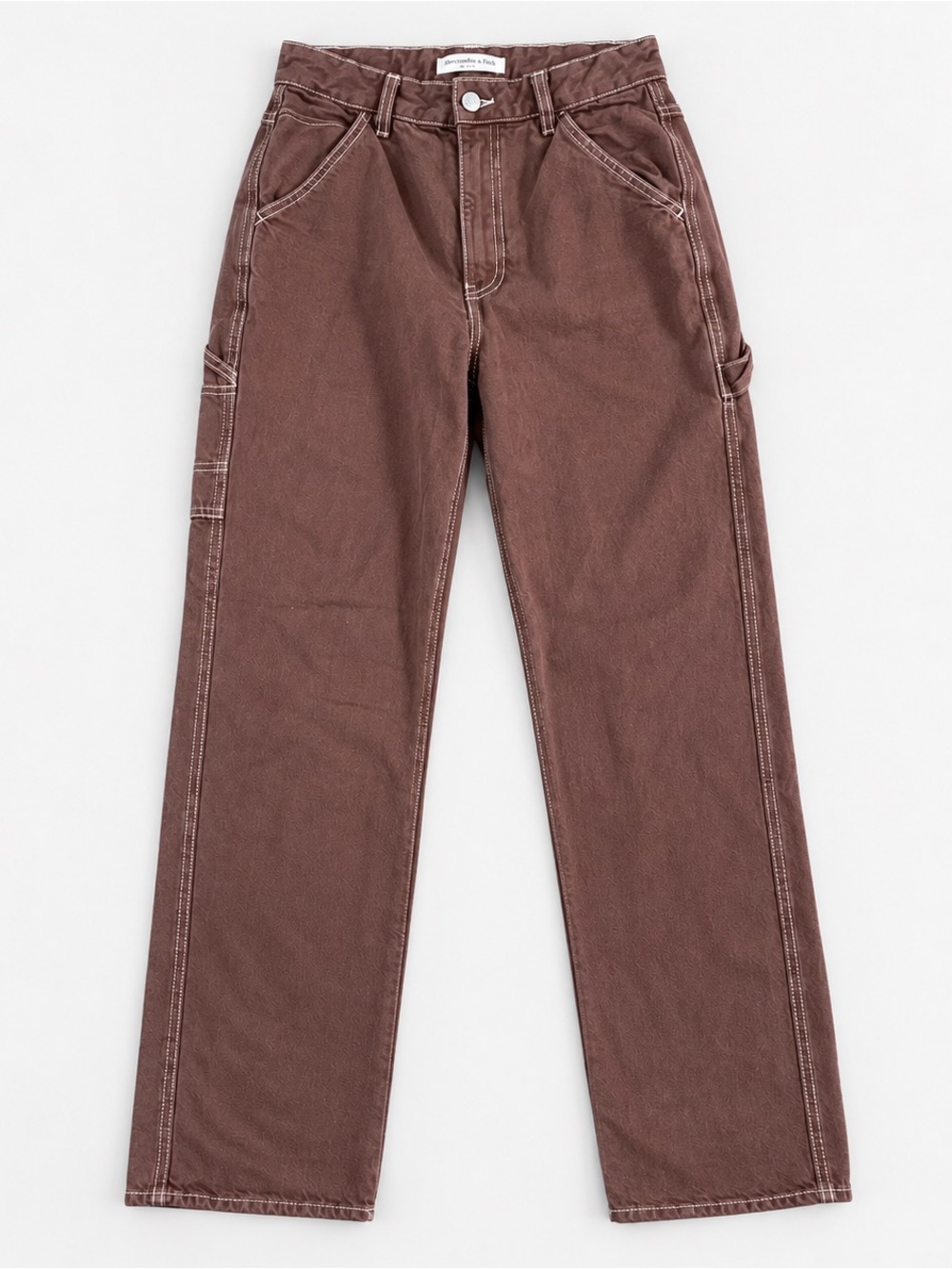 PacSun 90s BF Carpenter Pants 24 Brown Baggy Workwear Contrast Stitch